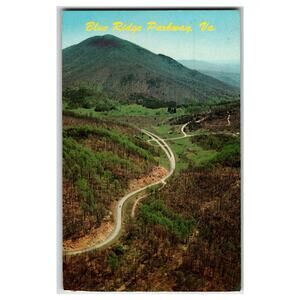 Vintage Blue Ridge Parkway VA Postcard - Peaks of Otter by Herbert Lanks